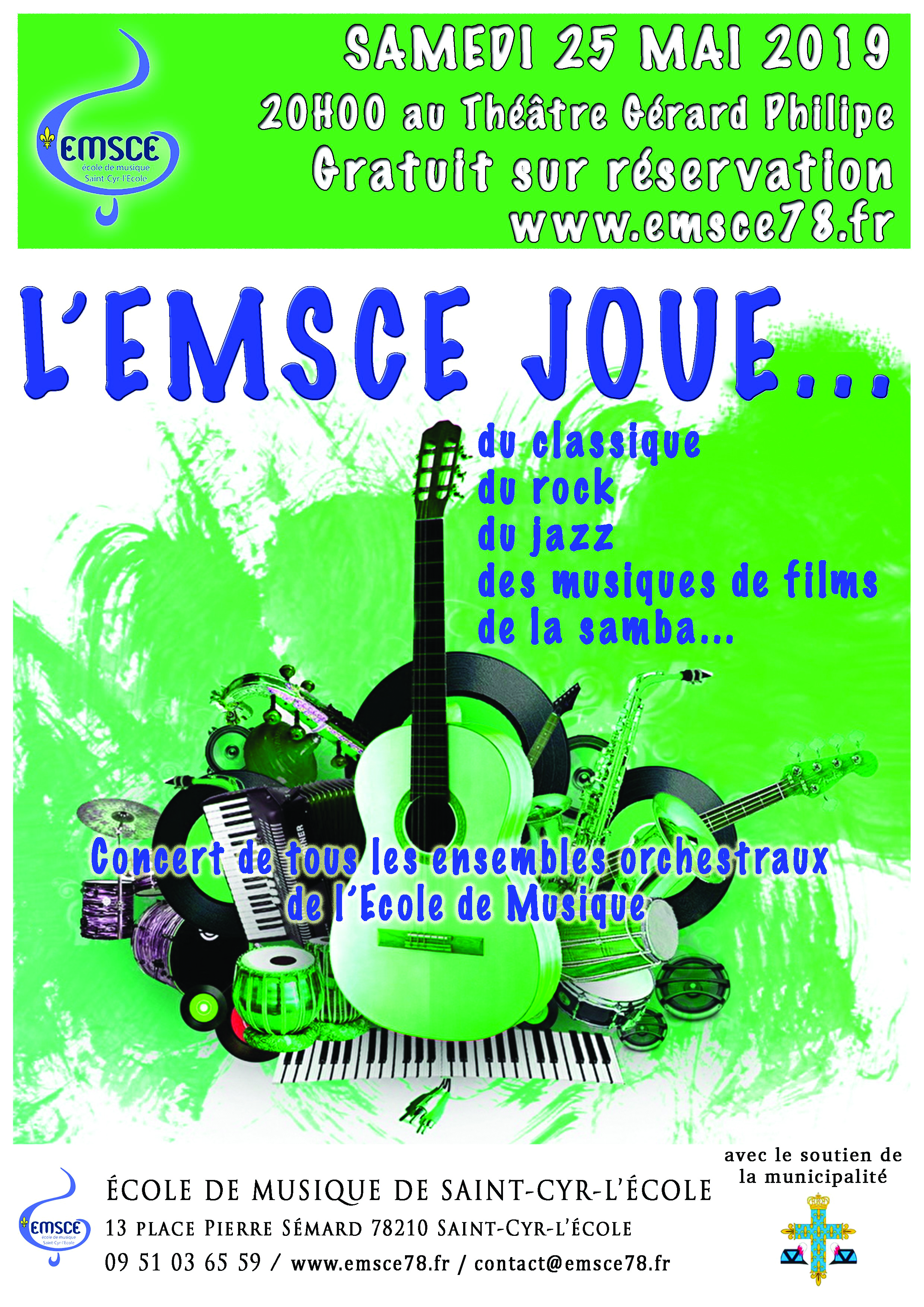 Concert annuel des Ensembles de l’école de musique de Saint-Cyr