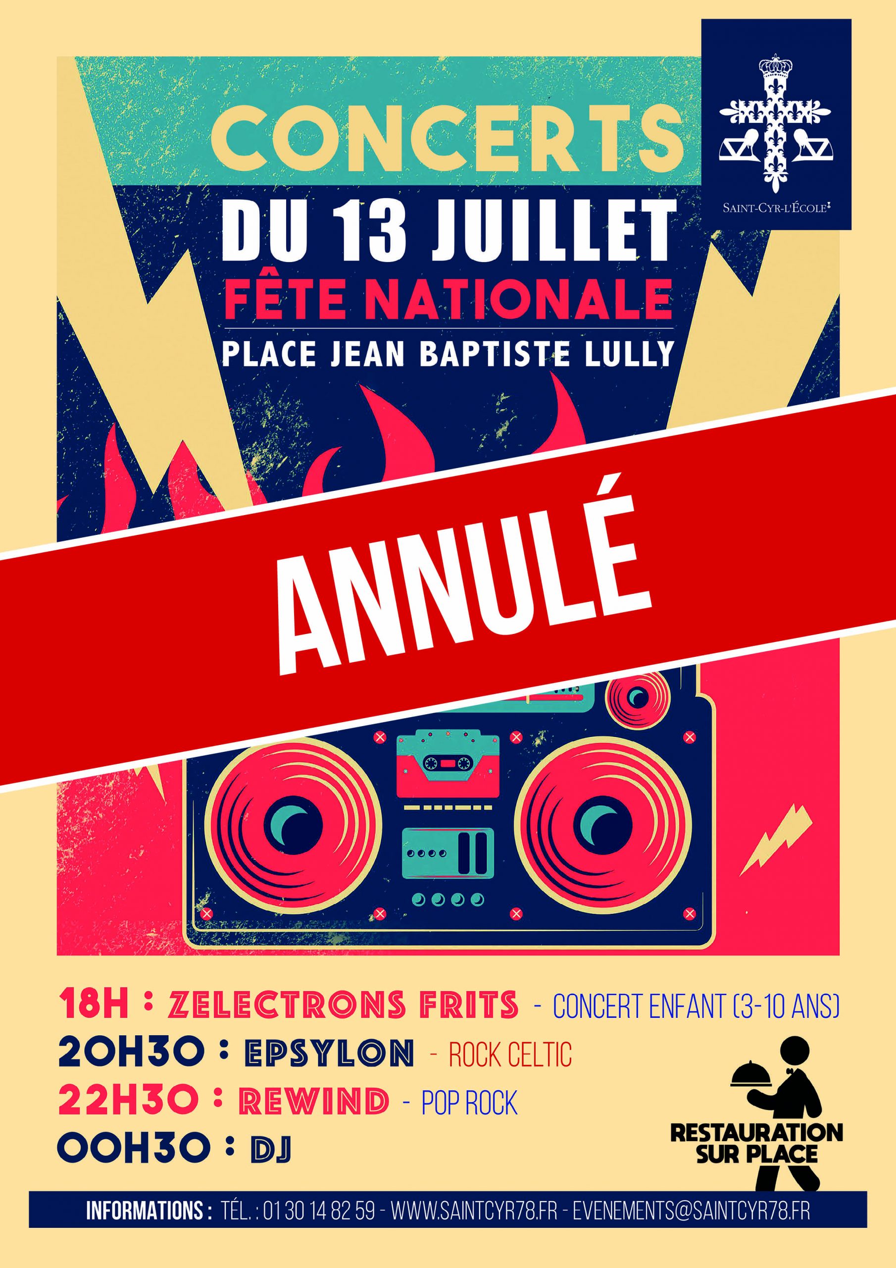 Concerts du 13 juillet – ANNULÉS