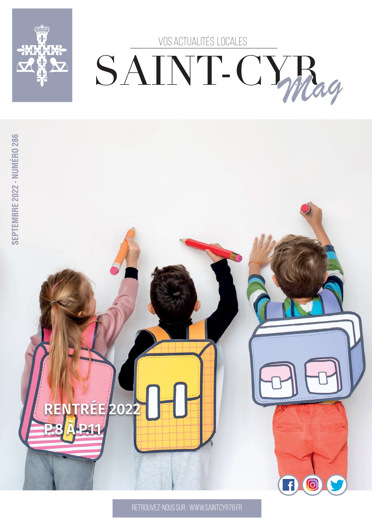 Autocollant Blason Saint-Cyr-l'École 78 - Taille 8 Cm, Résistant Aux Intempéries, Garantie 7 Ans, Fabriqué En France
