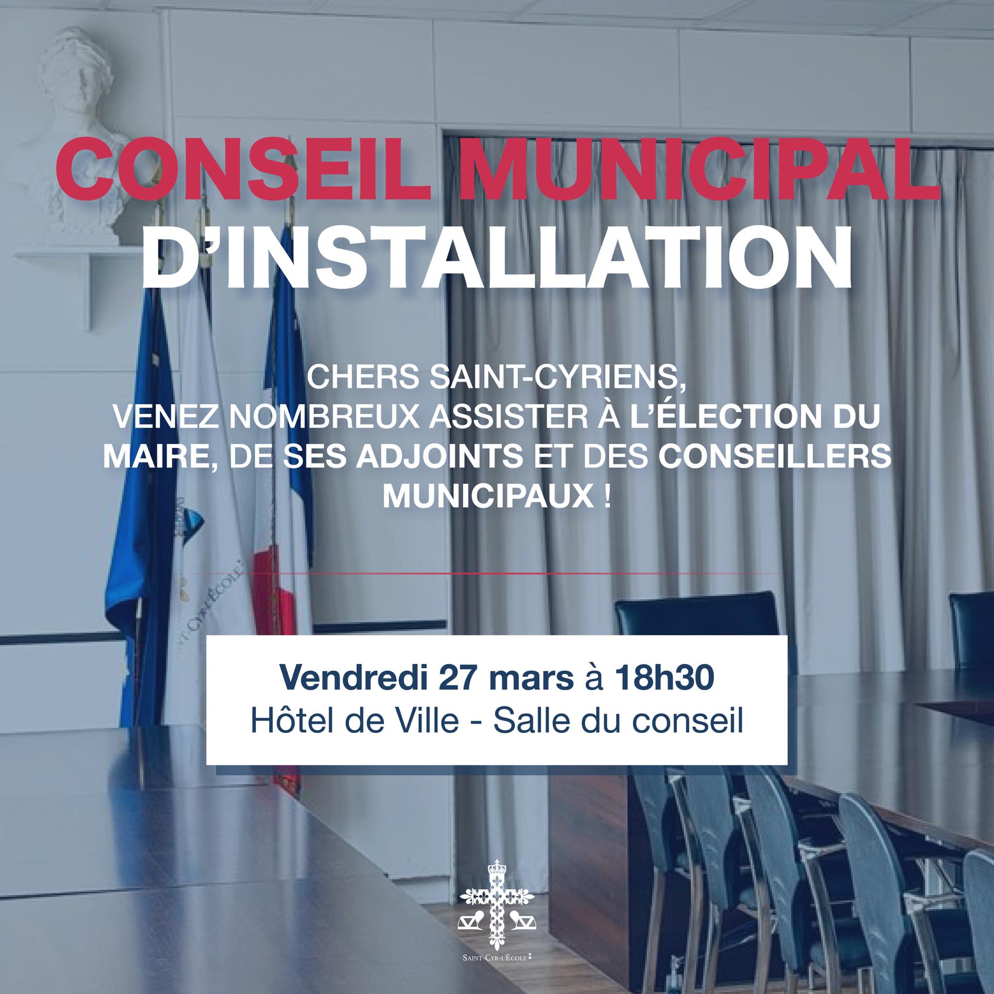 Conseil Municipal d&rsquo;installation